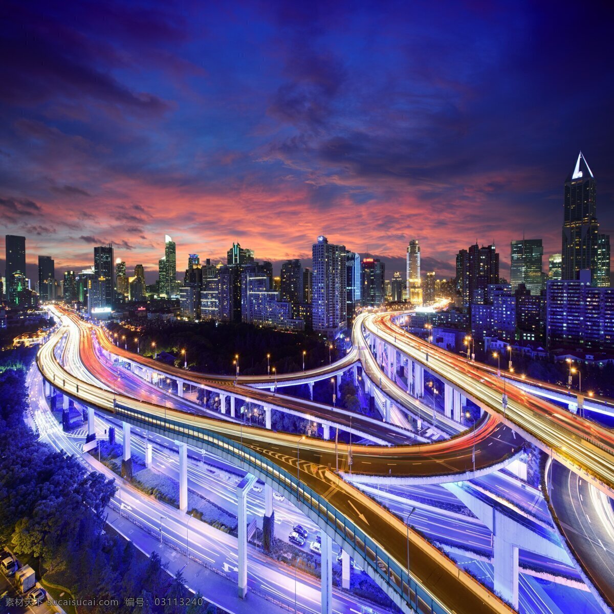 城市 节奏 城市夜景 高架桥 城市节奏