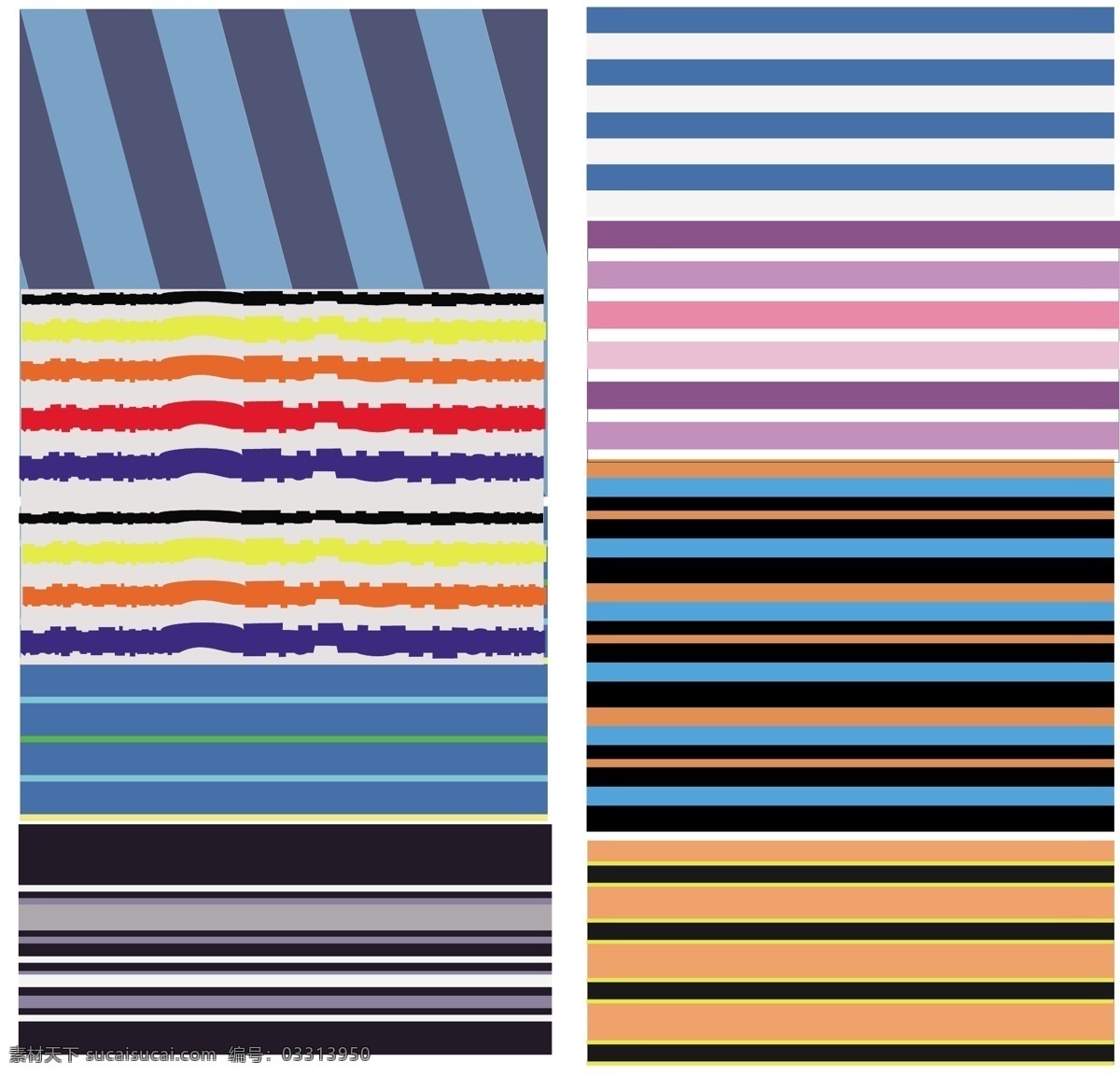 彩色条子 条子 彩色 色彩 排版 循环 连续 设计灵感 矢量
