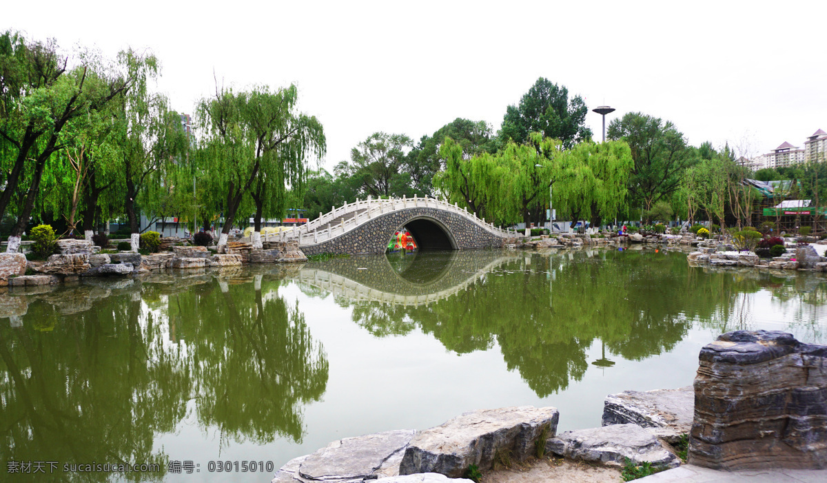 小桥流水 青海省 西宁市 人民公园 清晨 风景 风光 旅游摄影 国内旅游