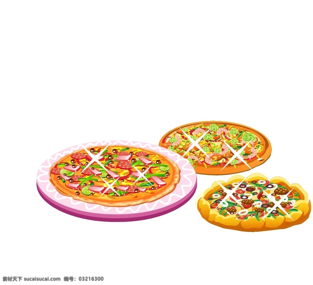 披萨 大饼 pizza 馅饼 起司 蔬菜 食物 美食 餐饮美食 生活百科 矢量