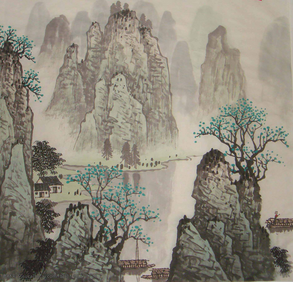 国画 水墨画 水墨山水画 写意山水画 中国山水画 山水国画 工笔山水画 山水风景 风景画 仿古画 古画 文化艺术 绘画书法