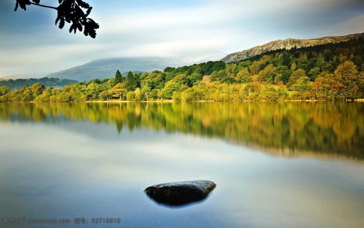 湖光山色 倒影 静谧 清澈 干净 山水风景 自然景观