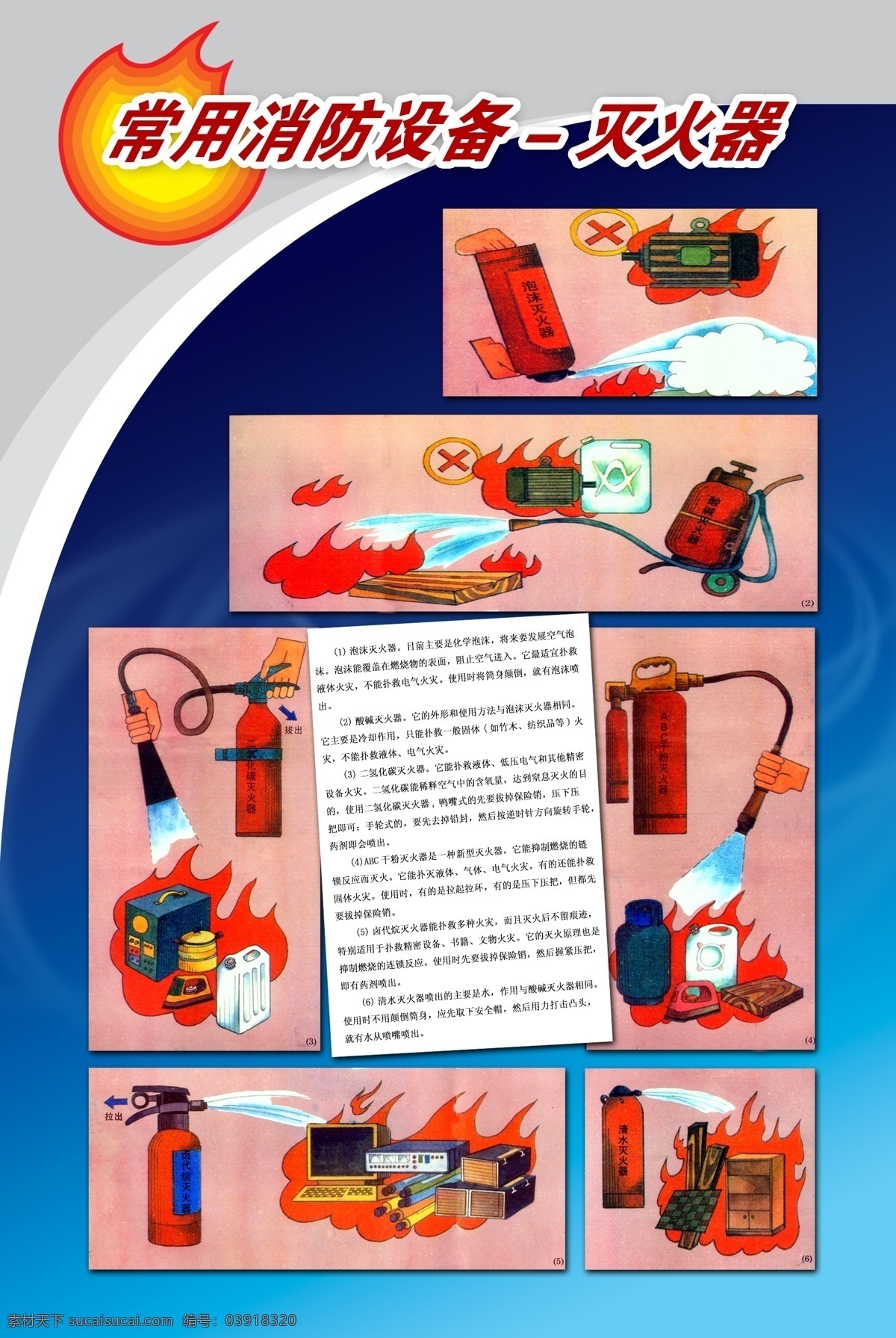 常用 消防设备 灭火器 消防板报 常用消防设备 分层素材 psd格式 设计素材 墙报板报 psd源文件 白色