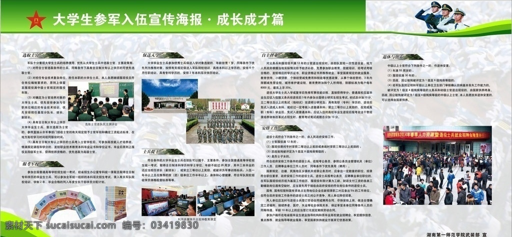 征兵宣传栏 征兵 宣传栏 参军 入伍 海陆军 成长 成才 展板模板 矢量