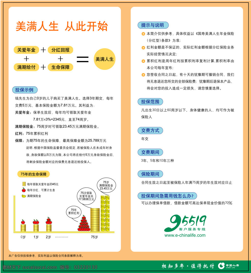 中国 人寿 二 折页 反面 psd源文件