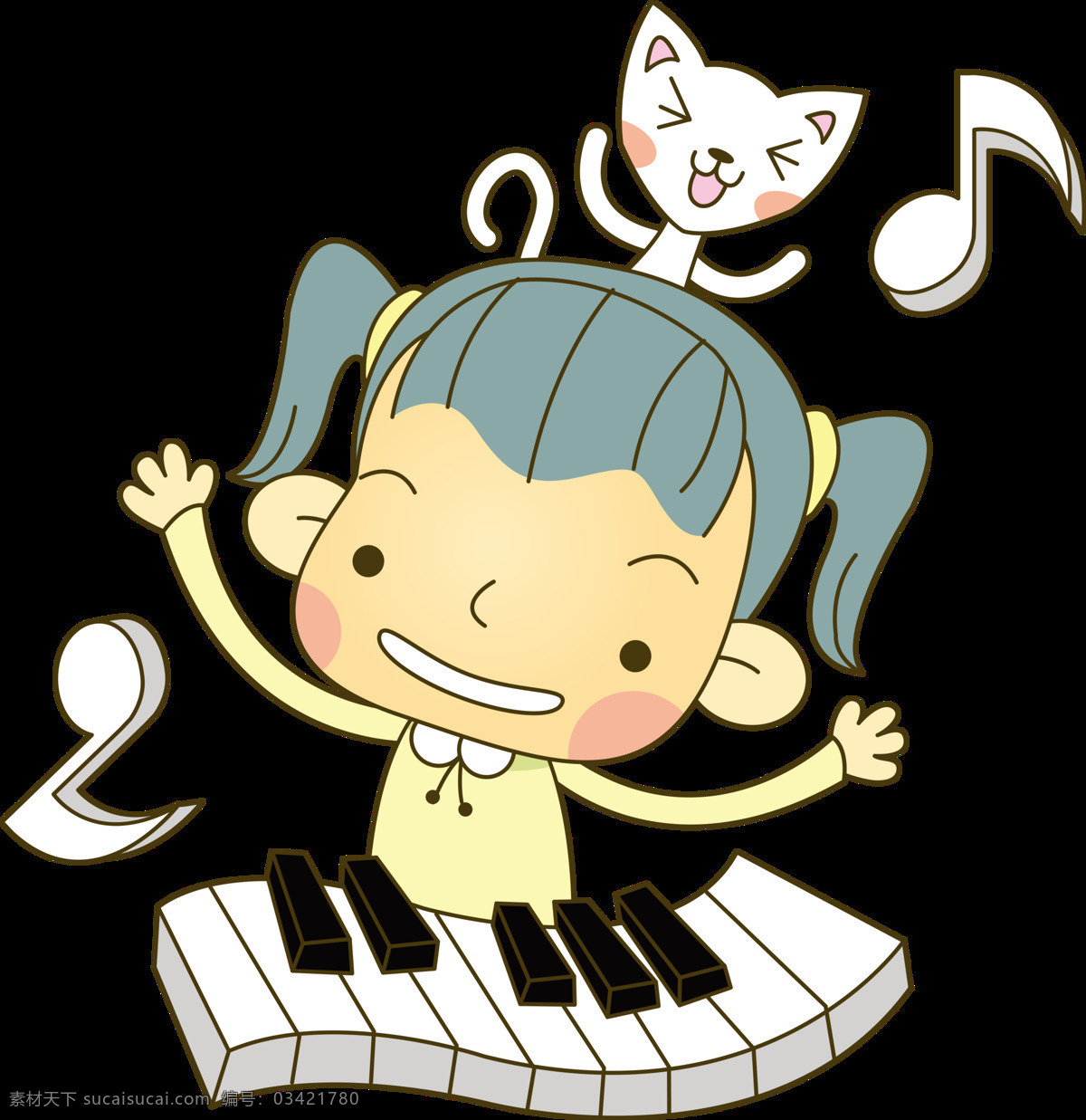 卡通 钢琴 儿童 弹 透明 背景 儿童弹钢琴 钢琴学习 钢琴招生海报 少儿钢琴 学习钢琴