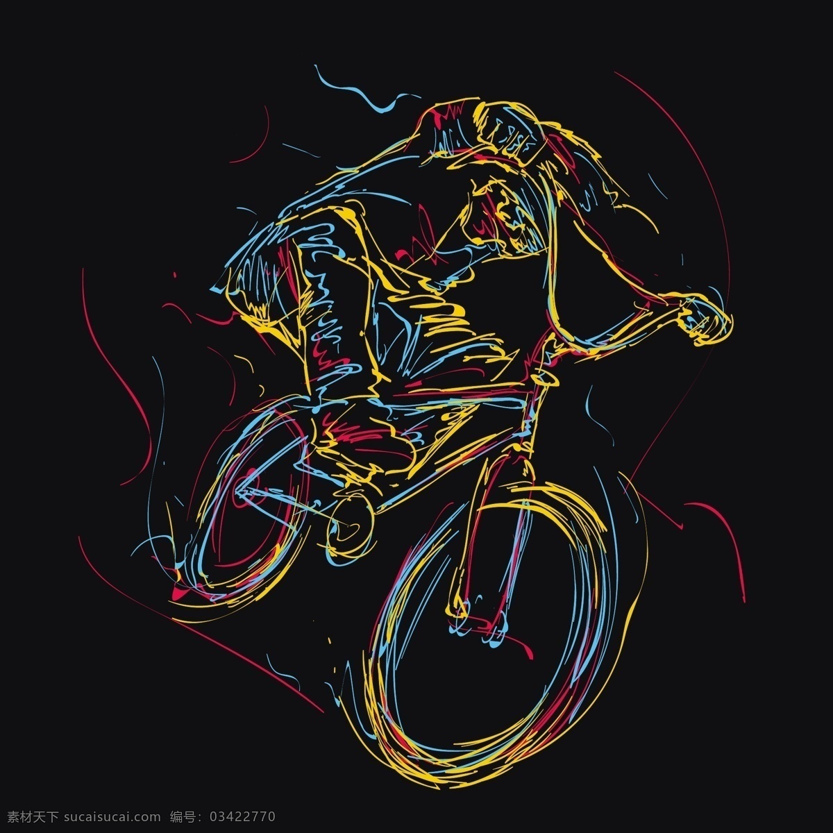 自行车 运动员 简 笔画 简笔画 线条画 线条 绘画 插画 艺术 卡通 动漫 动画 简图 涂色画 涂鸦 背景 海报 宣传册 宣传画 插图 体育 体育运动 骑行者 小轮车