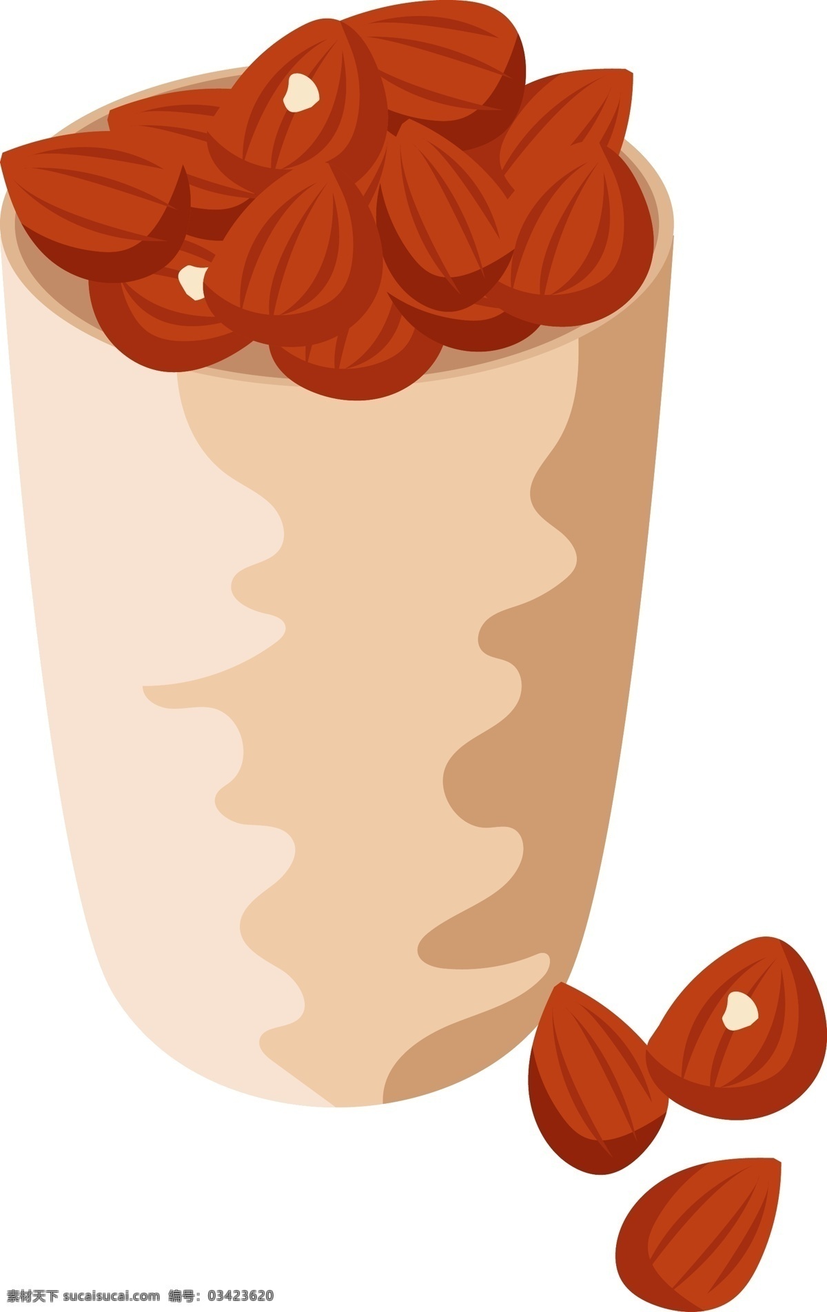 红色 的卡 通 坚果 插画 红色的坚果 零食插画 零食 美味的食物 食物插画 美味坚果 卡通食物插画