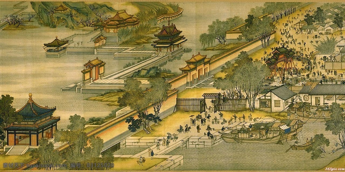 装饰画 清明上河图 有框画 家居装饰素材 壁纸墙画壁纸