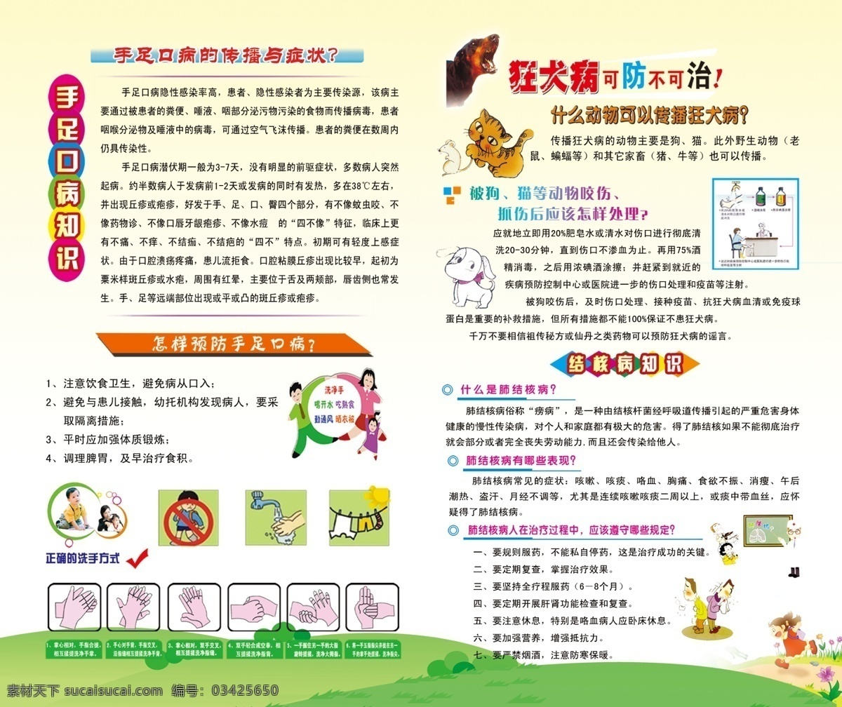 dm宣传单 草地 狗 广告设计模板 花 猫和老鼠 树木 小孩 医院 知识 宣传页 洗手步骤图 一家人 咳嗽卡通图 医生授课图 小孩奔跑图 源文件 psd源文件