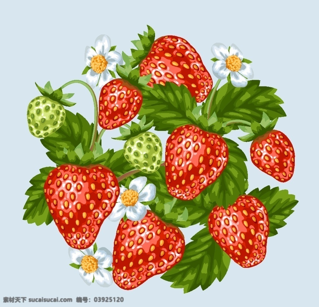 草莓图片 草莓无缝背景 草莓 草莓花 水果 无缝背景 生物世界 花草