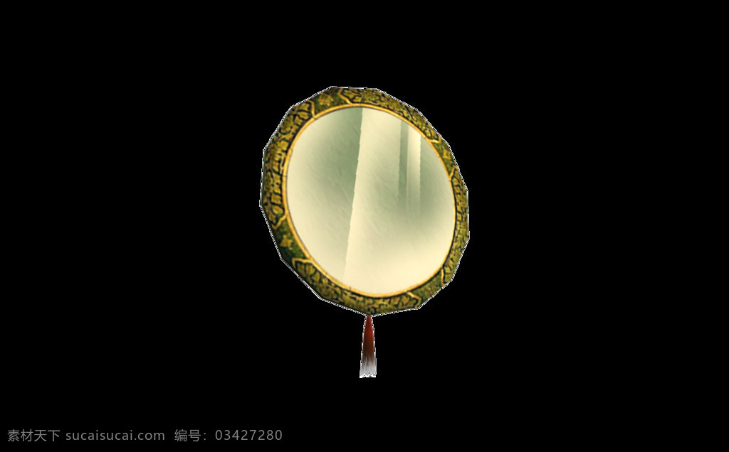 中式 铜镜 插画 元素 png元素 海报 免抠元素 透明元素 游戏元素 中国风