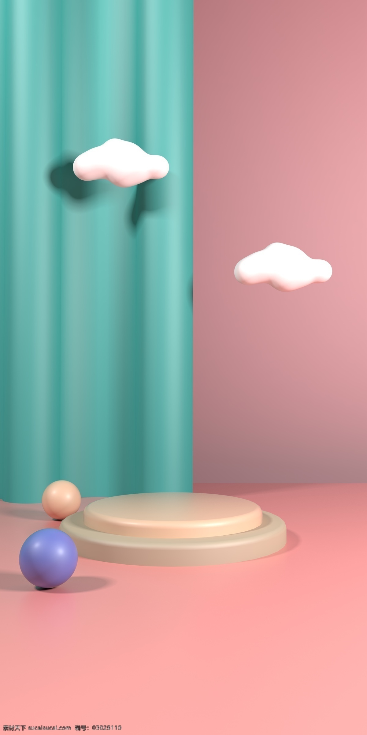 c4d 母婴 电商 场景 搭建 装饰 展示模型 电商展示 c4d场景 3d设计