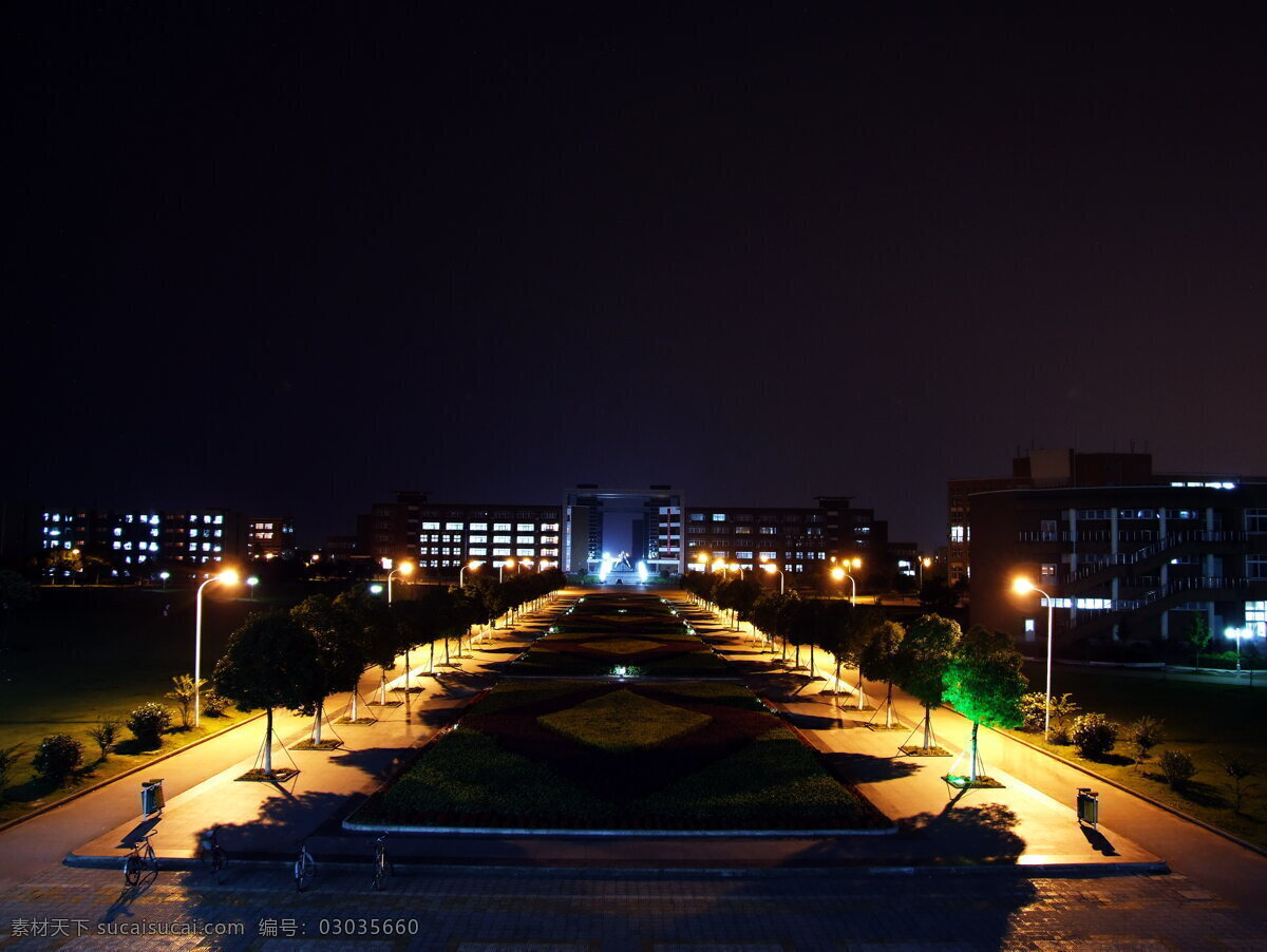 宁大夜景 宁波大学 大学 宁大 校园 夜景 浪漫 建筑景观 自然景观