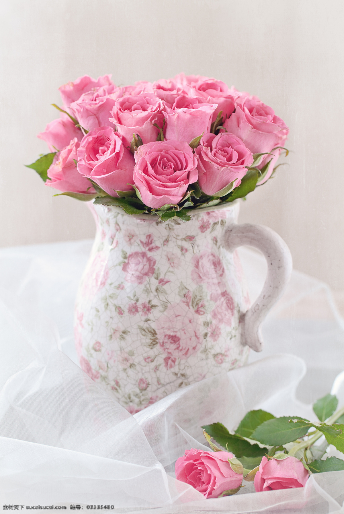 高清 粉色 玫瑰 插花 花卉 花朵 花草 植物 鲜花