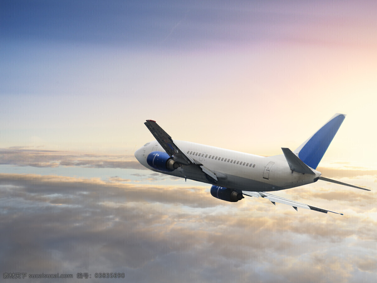 天空 中 飞机 客机 交通工具 飞机图片 现代科技