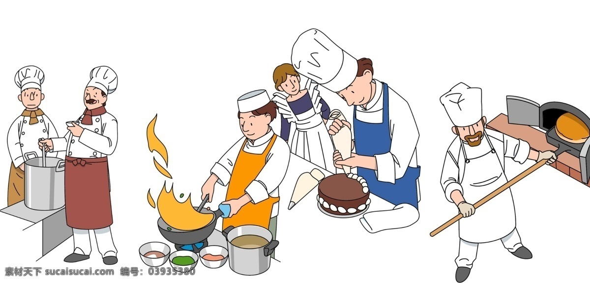 厨师 大厨 面点师 大师傅 卡通 卡通人物 手绘人物 漫画人物 动漫动画 动漫人物