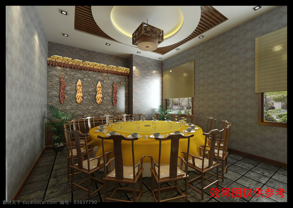 饭店 包厢 餐厅 餐饮 餐桌 环境设计 民俗 室内设计 设计素材 模板下载 西部 家居装饰素材