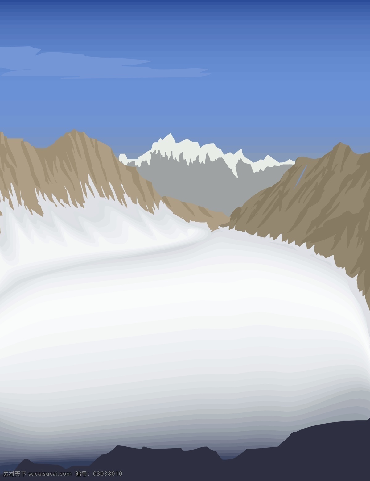 美丽的雪山