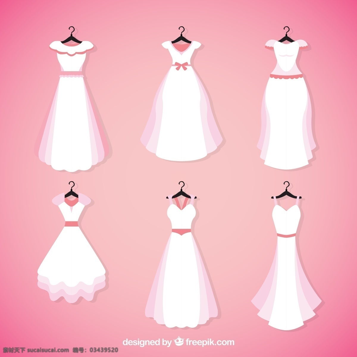 白色 婚纱设计 白色婚纱 婚纱矢量图 女式 婚纱 礼服 婚礼 矢量 高清图片