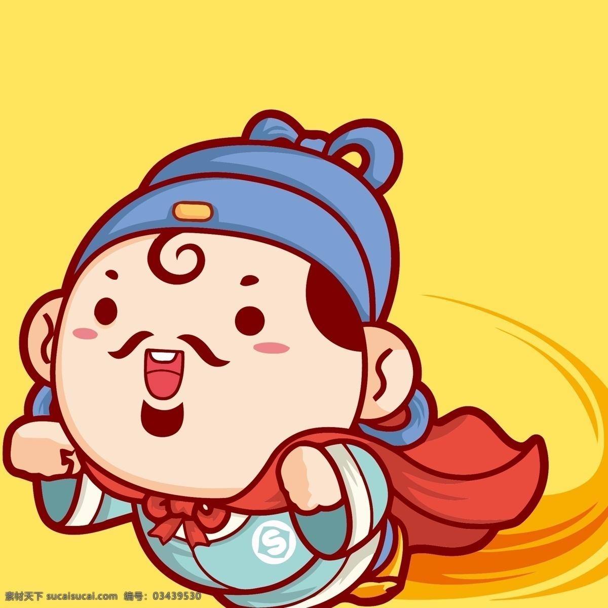 财神免费下载 财神 超人 萌萌哒 矢量图 矢量人物