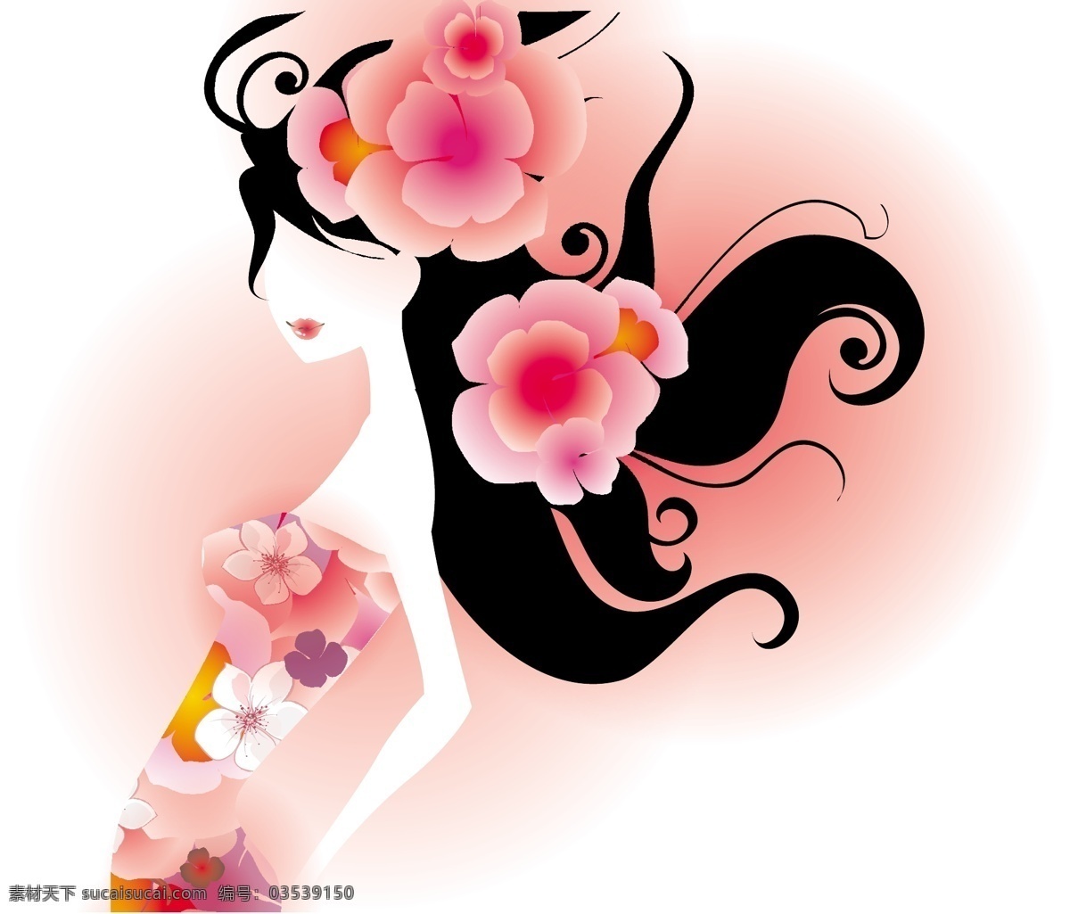 矢量 时尚 美女 彩绘 插画 美女头像 时尚美女 彩绘女郎 矢量图 其他矢量图