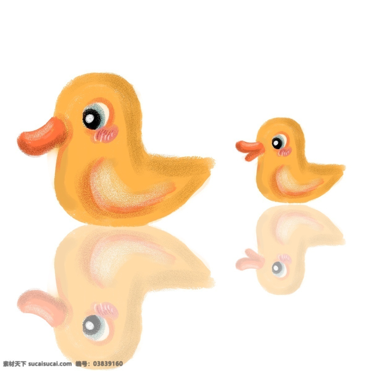 可爱 黄色 小 鸭子 图案 动物 小鸭子 手绘 绘画 简约 创意 小清新 装饰 水彩 插画