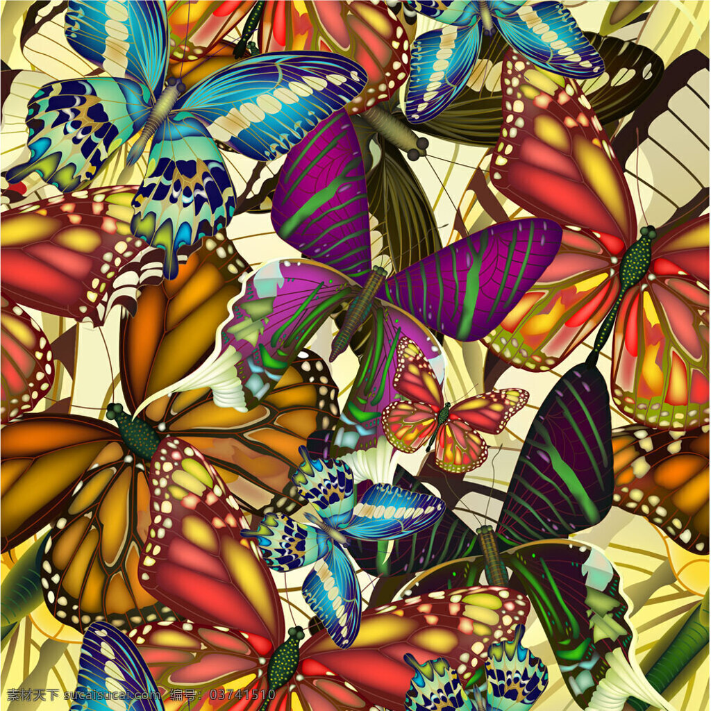 美丽 蝴蝶 背景图片 漂亮 矢量 背景 矢量素材 彩色蝴蝶