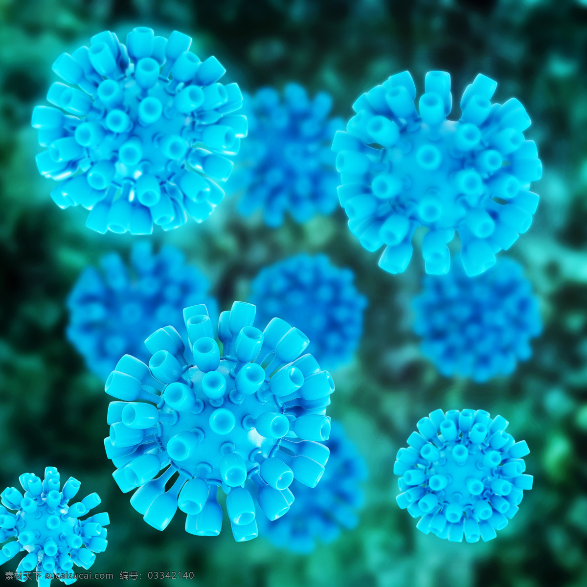 蓝色 人体 细胞 细菌 身体细胞 生物 细胞图片 现代科技