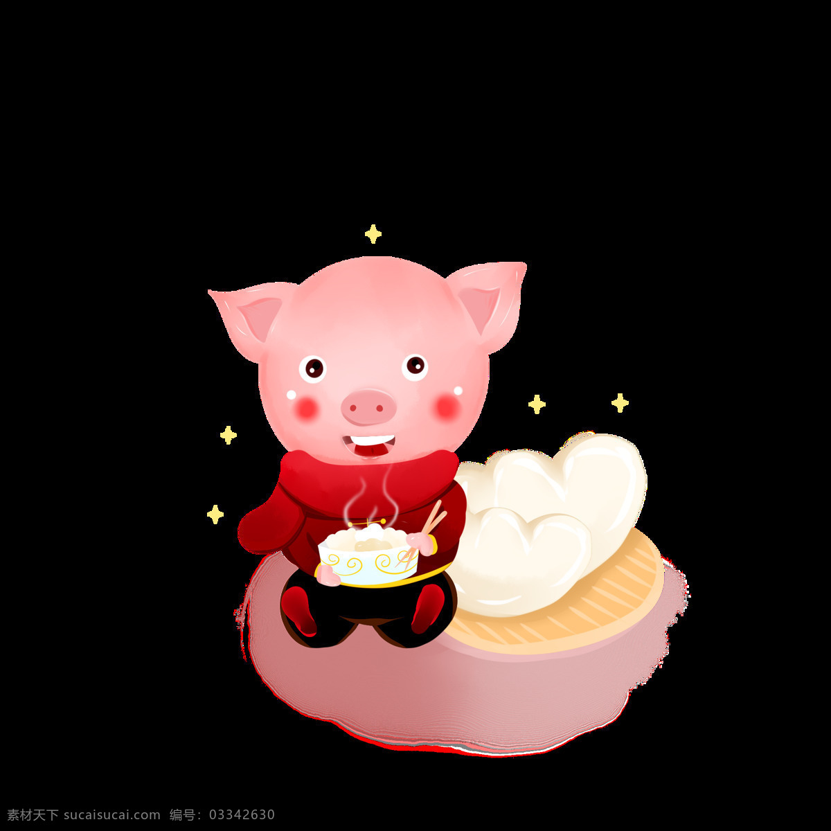 精品 立体 猪 新年 吃 饺子 食物 习俗 三十 精品猪 立体猪