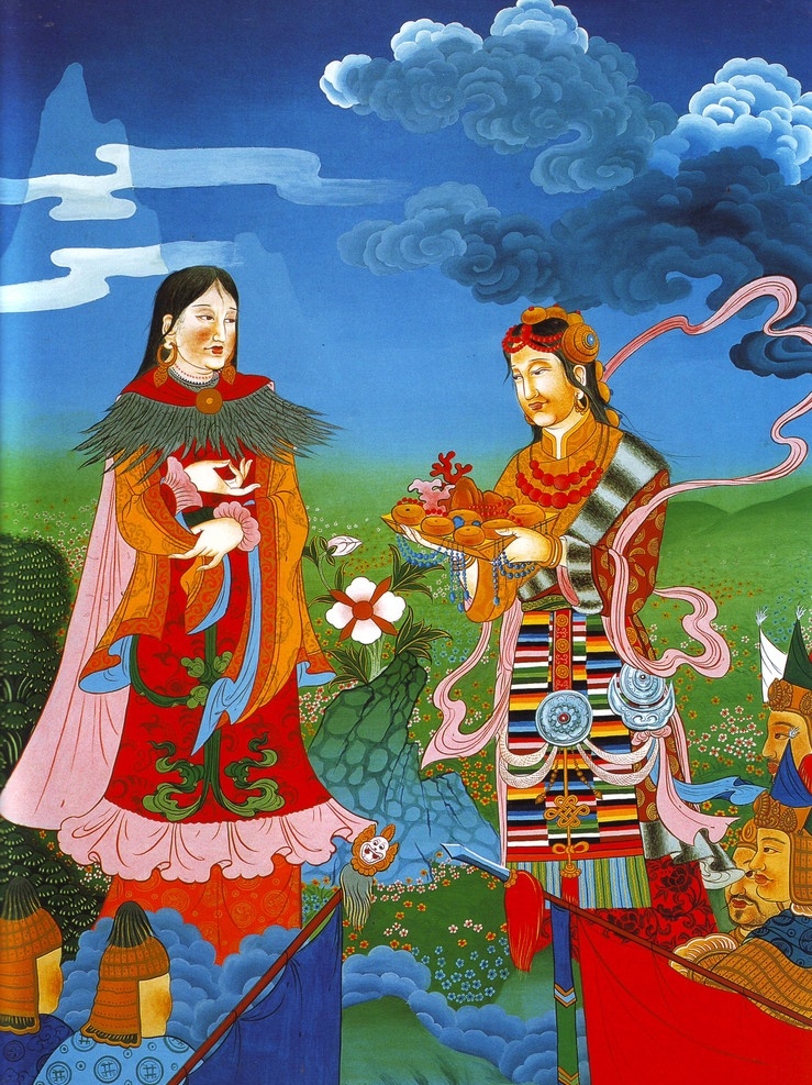 格萨尔唐卡 唐卡 格萨尔 藏画 佛教 藏传佛教 藏式图案 藏式绘图 佛 宗教 宗教信仰 菩萨 西藏 民族 工艺 花纹 绘画 艺术 绘画书法 文化艺术