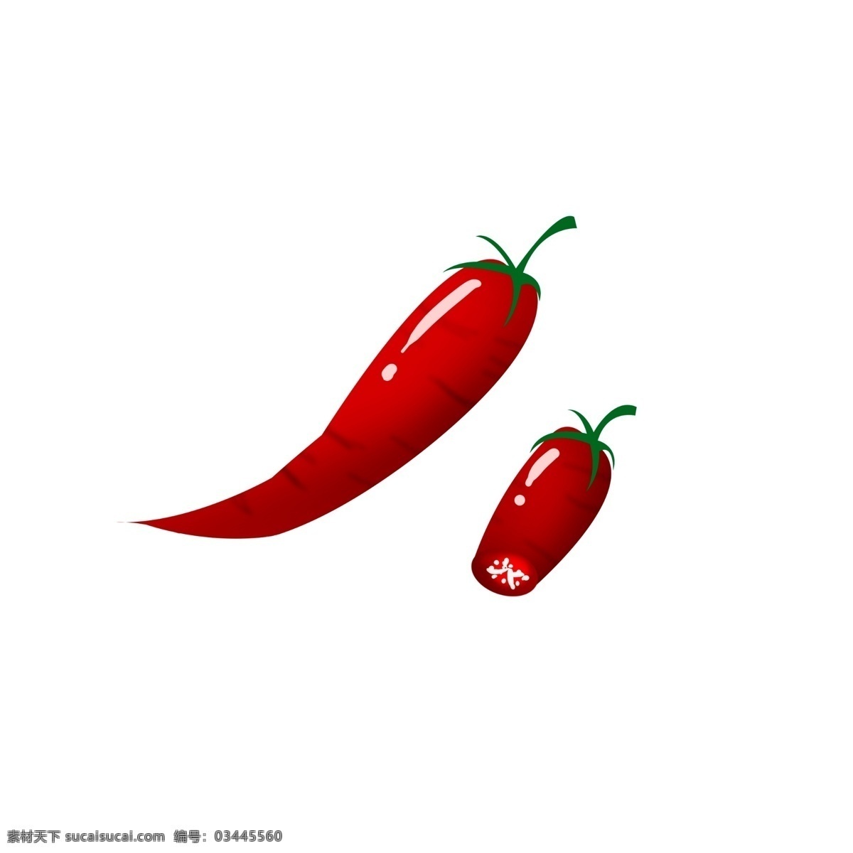 手绘 蔬菜 辣椒 插画 新鲜的蔬菜 卡通插画 手绘蔬菜插画 切开的辣椒 红色的辣椒 辛辣的调料