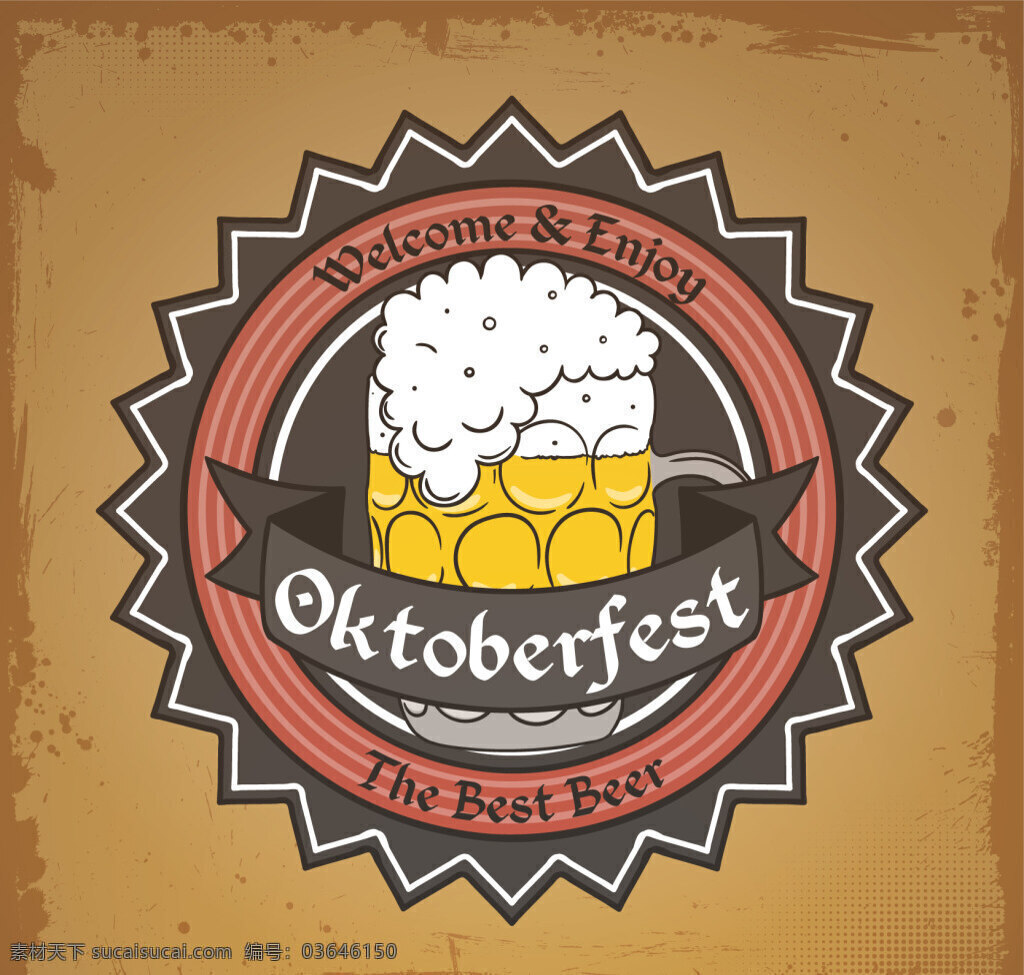 慕尼黑 啤酒节 老式 背景 啤酒 徽章 慕尼黑啤酒节 老式背景 啤酒徽章 棕色