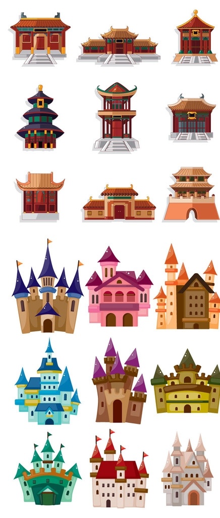 古典 城堡 大殿 矢量 故宫 宫殿 童话 建筑 插画 背景 海报 画册 矢量建筑 环境设计 建筑设计
