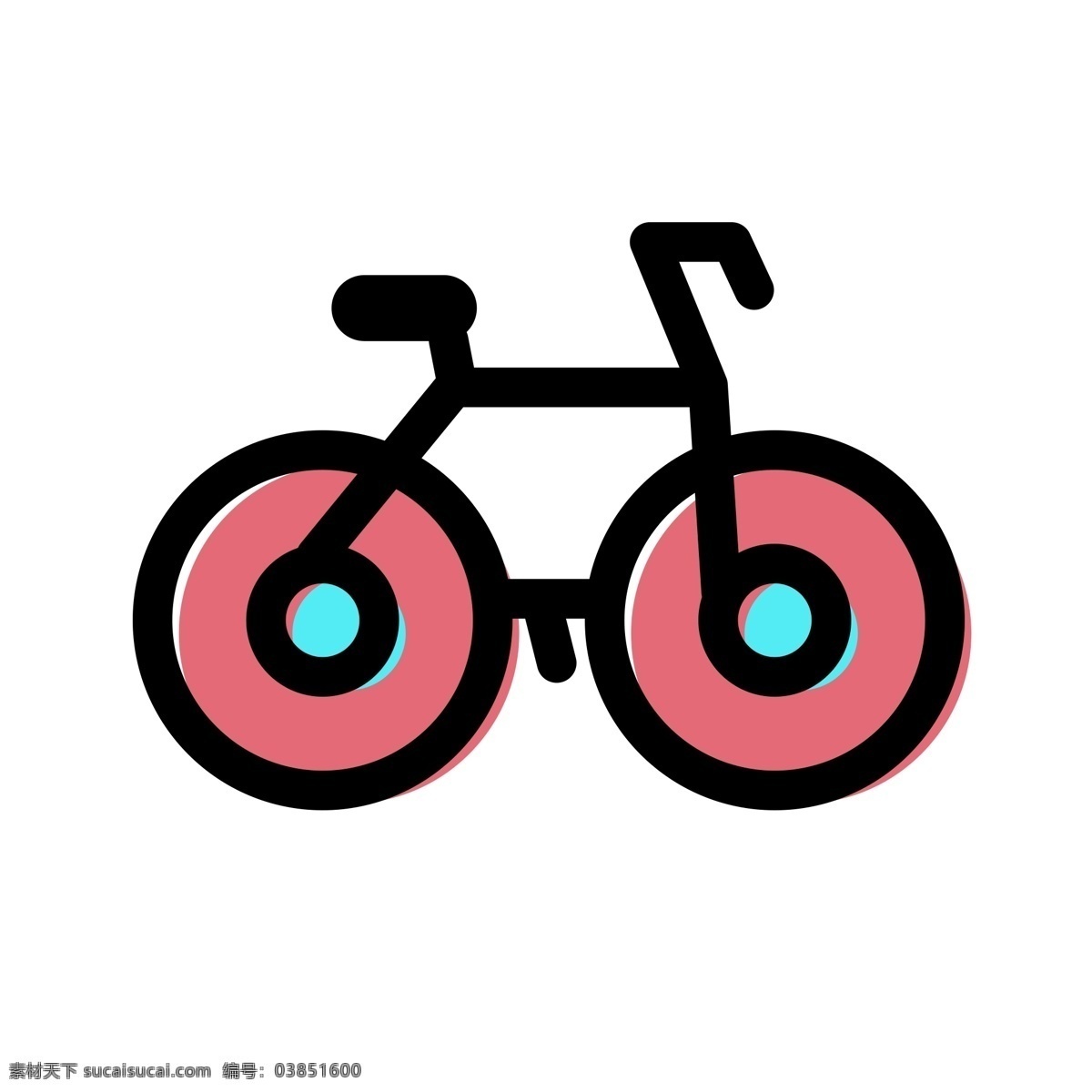 扁平化自行车 自行车 单车 扁平化ui ui图标 手机图标 界面ui 网页ui h5图标