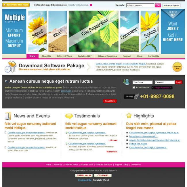 大自然 网页 网站 网页设计 模板 网页模板 网页素材