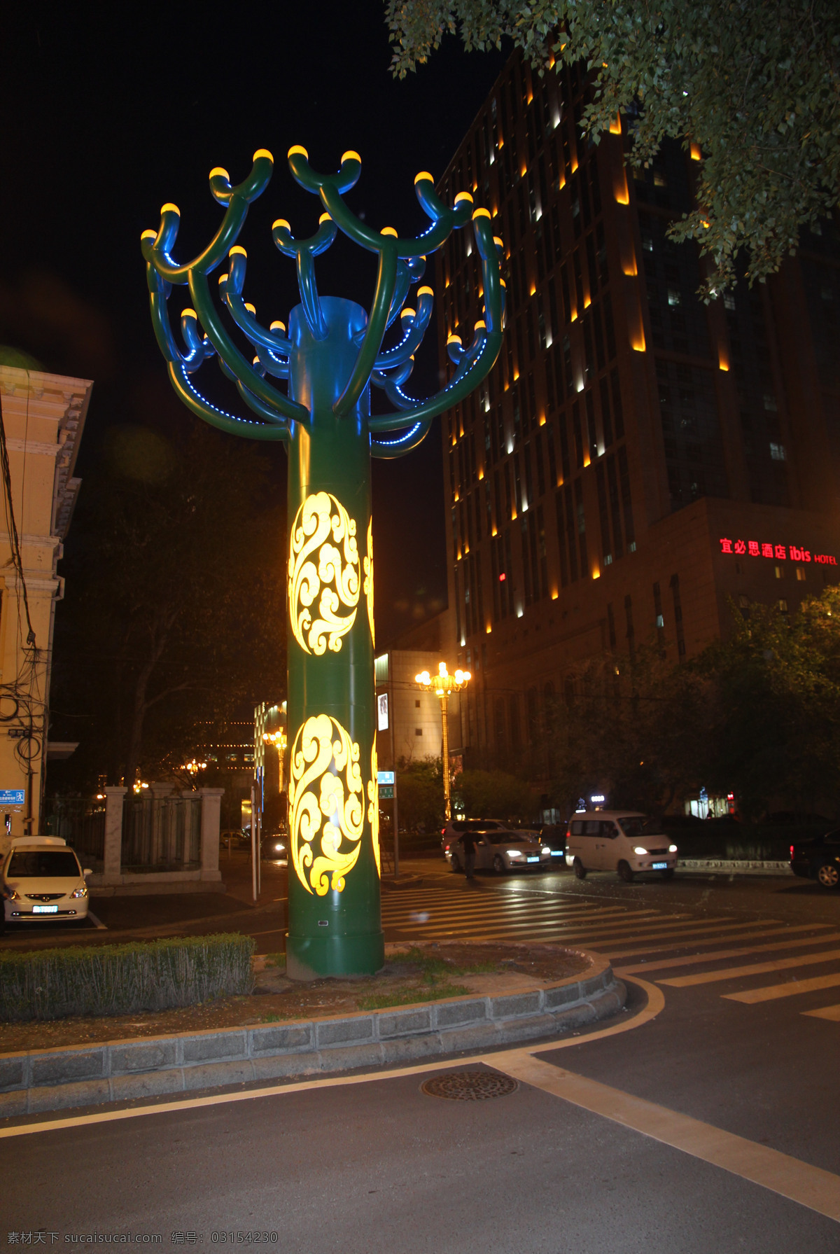 哈尔滨夜景 夜景 霓虹灯 城市 汽车 艺术景观 公共设施 哈尔滨风景 国内旅游 旅游摄影