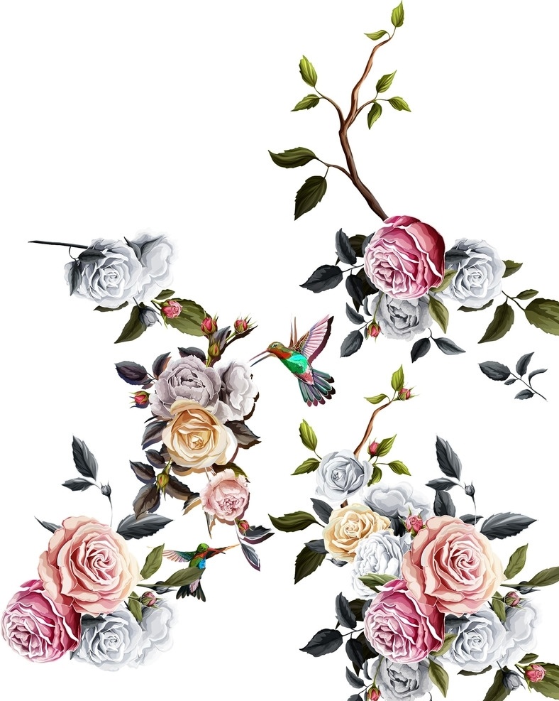 手绘 花朵 小鸟 动植物 花卉 背景 矢量 多彩精美花卉 精美花卉 花卉背景 多彩花卉 抽象背景 美丽花卉 水彩花卉 水彩花束 花卉装饰 设计元素 花卉图形 花卉贺卡 手绘花卉 花卉艺术 花卉插图 花卉图案 牡丹花 复古花卉 花卉水彩 古典花纹 古典花纹花边 蜂鸟 玫瑰花 花纹装饰 贺卡背景 贺卡花纹 底纹装饰 优雅插图 底纹边框 背景底纹