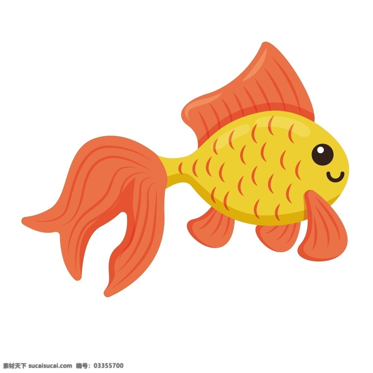 漂亮 金鱼 矢量 观赏鱼 通 卡通的鱼 可爱 可爱的鱼 卡通 卡通金鱼 海洋生物 海洋的鱼