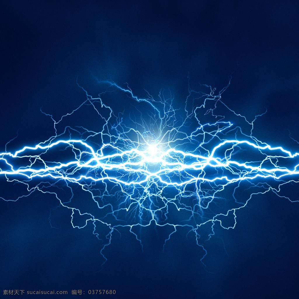 炫酷激光闪电 交叉的闪电 激光 光芒 能量 闪电 电流 电光 蓝色背景 高压电 现代科技 工业生产
