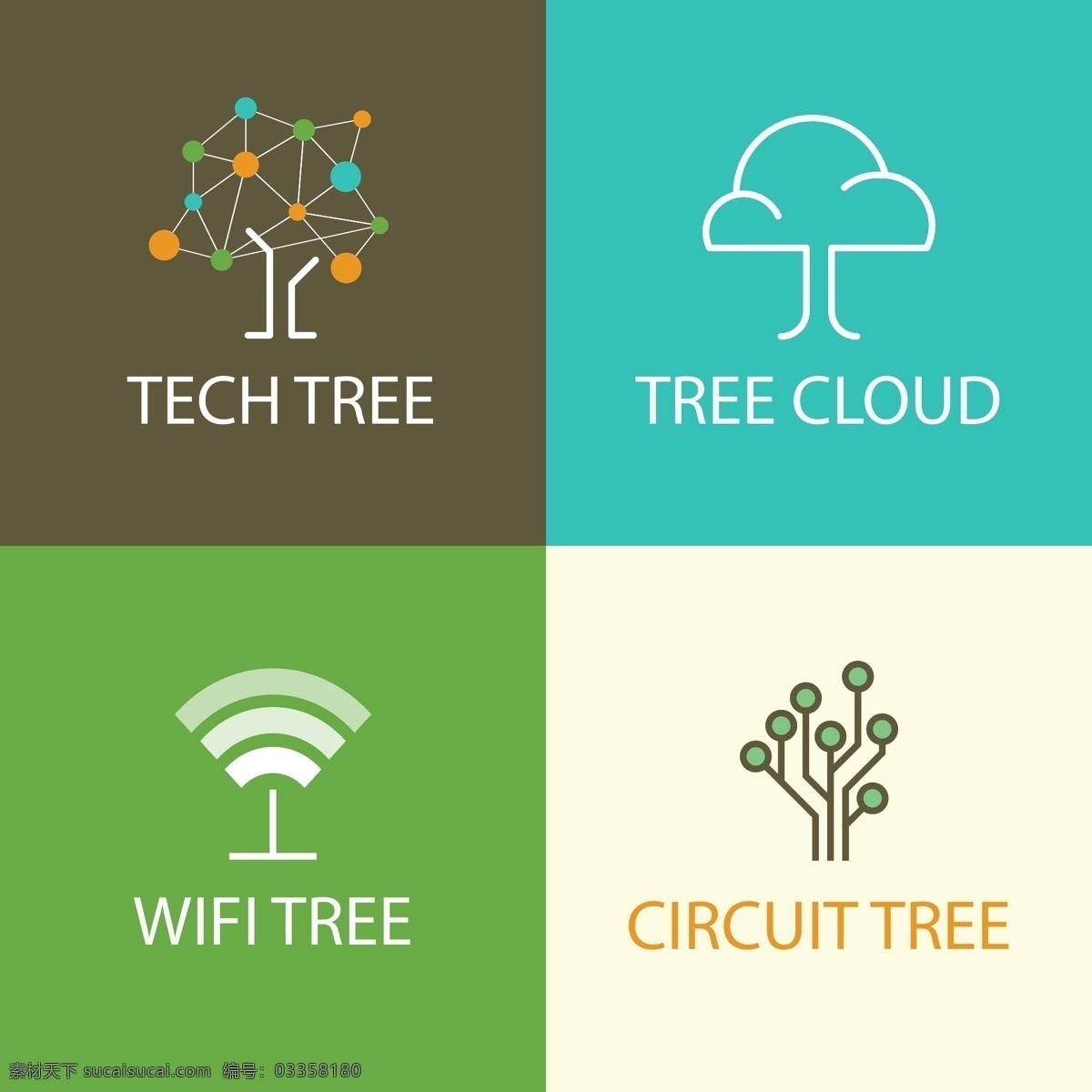 logo设计 矢量 logo 标识 标志 科技树 智慧树 树 信号 网络 互联网 标志图标 企业
