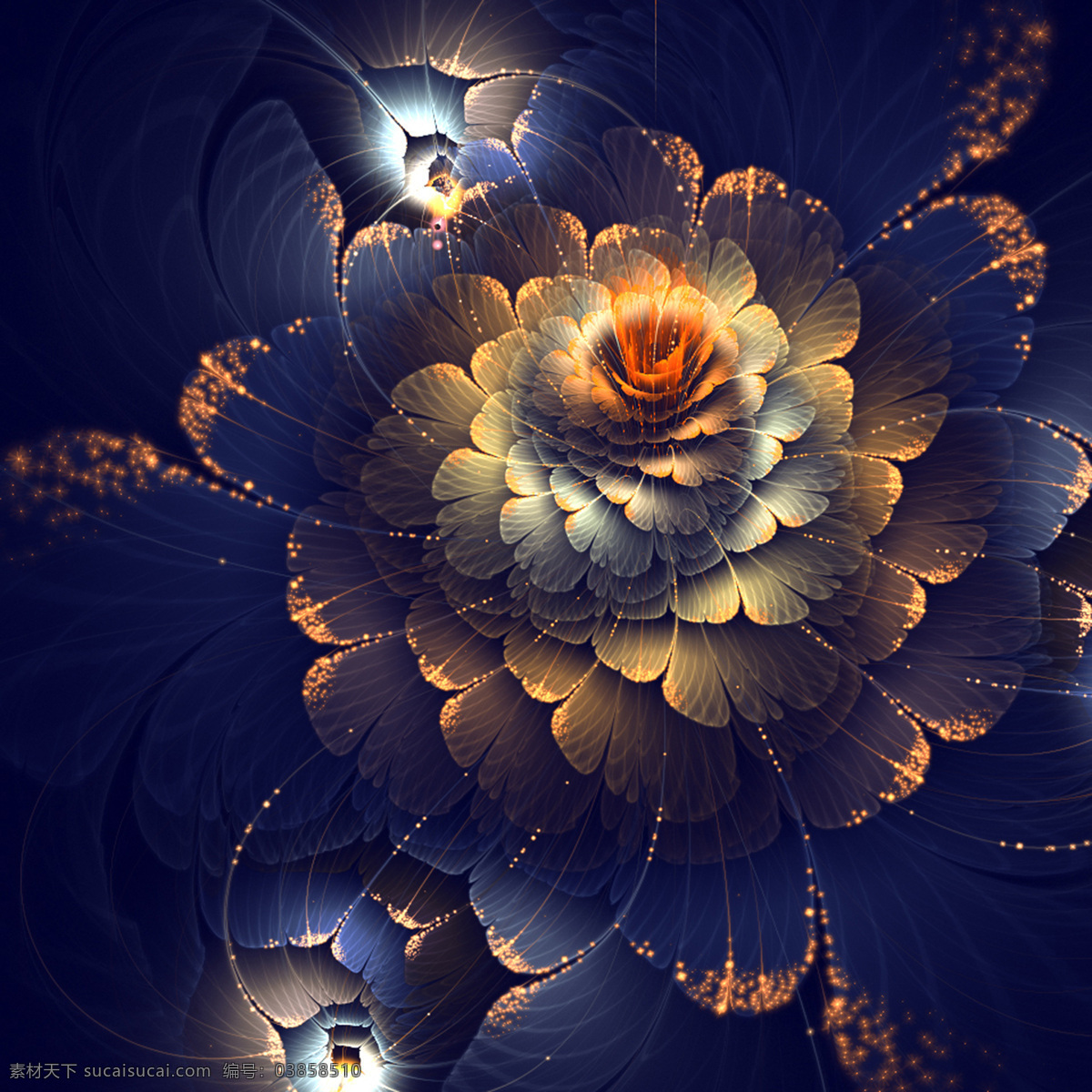 花朵装饰画 创意 分形 艺术 抽象 花朵 装饰画 底纹边框 抽象底纹