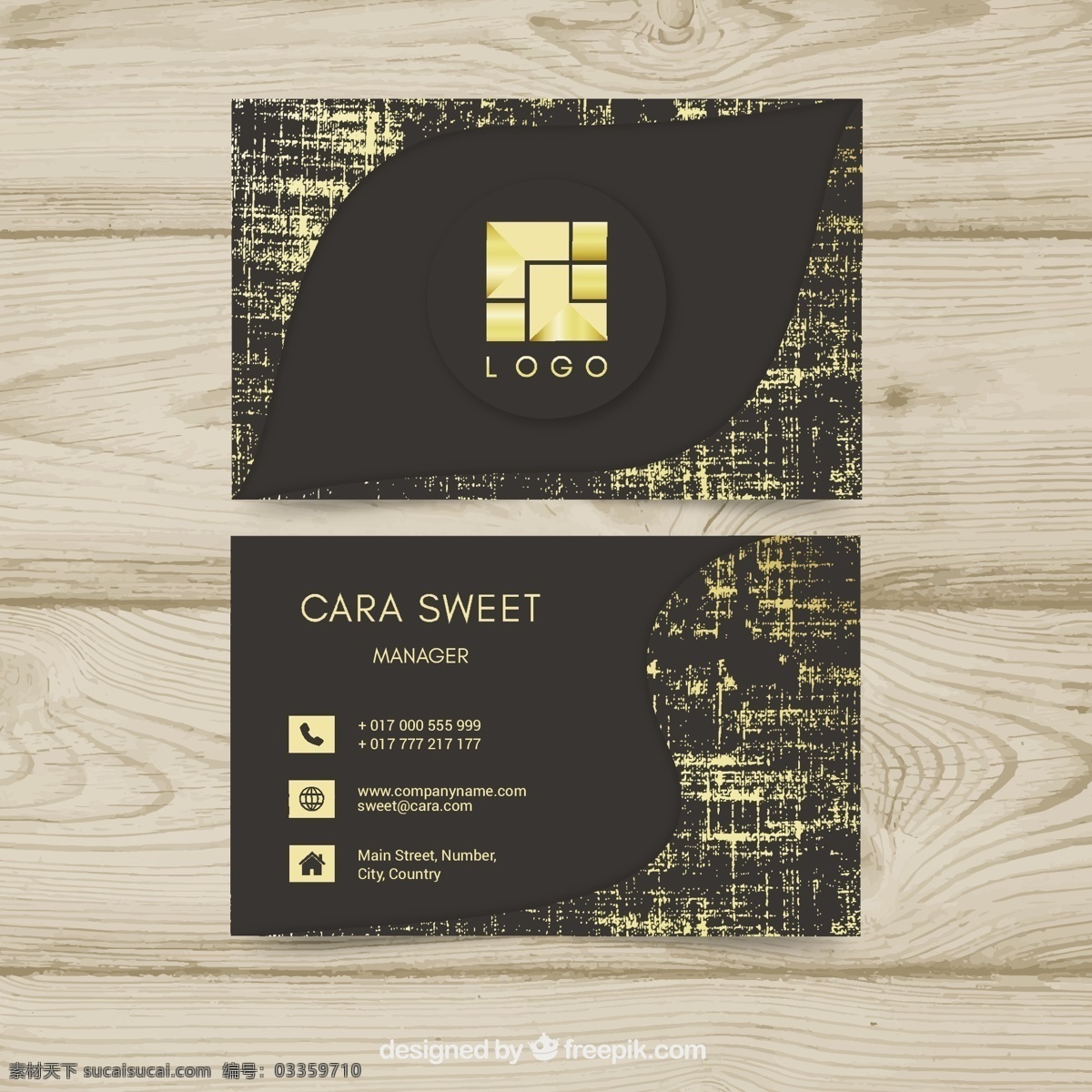 现代的名片 背景 标识 名片 商业 抽象 卡片 模板 办公室 黑色背景 黑色 展示 黄金 文具 公司 抽象标志 企业形象 品牌 现代