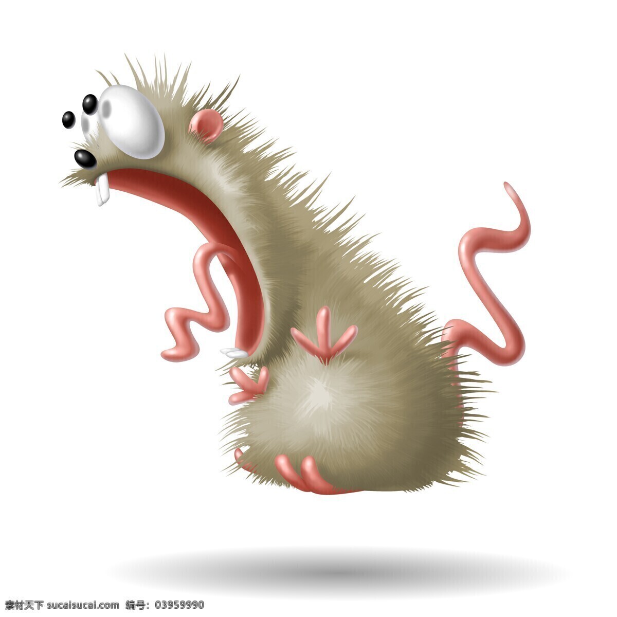 惊讶 表情 的卡 通 老鼠 做 动物 3d卡通动物 陆地动物 生物世界 3d老鼠 卡通动物
