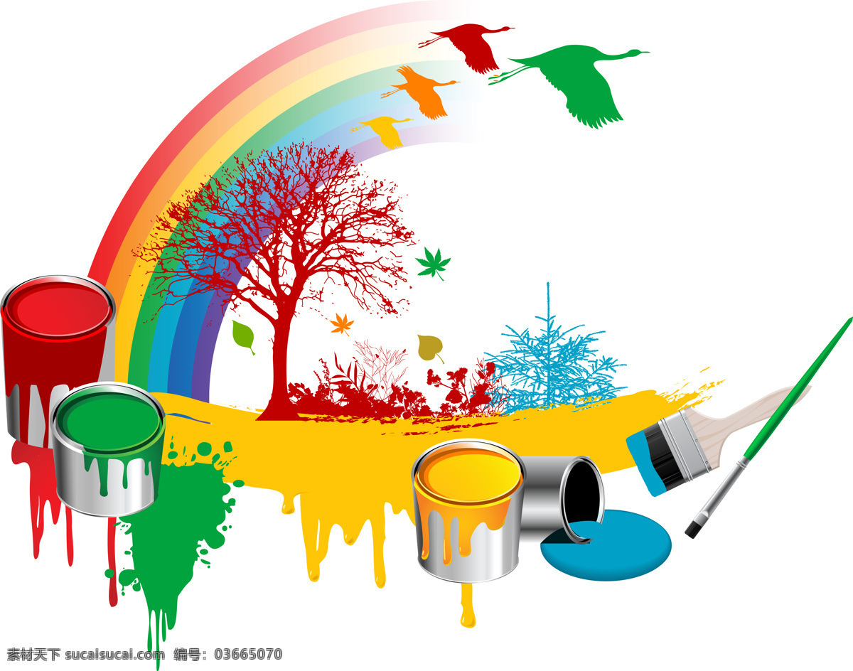 刷油漆 油漆桶 油漆刷 油漆扫 刷子 画笔 颜料 涂料 油漆 颜色 色彩 生活百科 生活素材 3d作品 3d设计