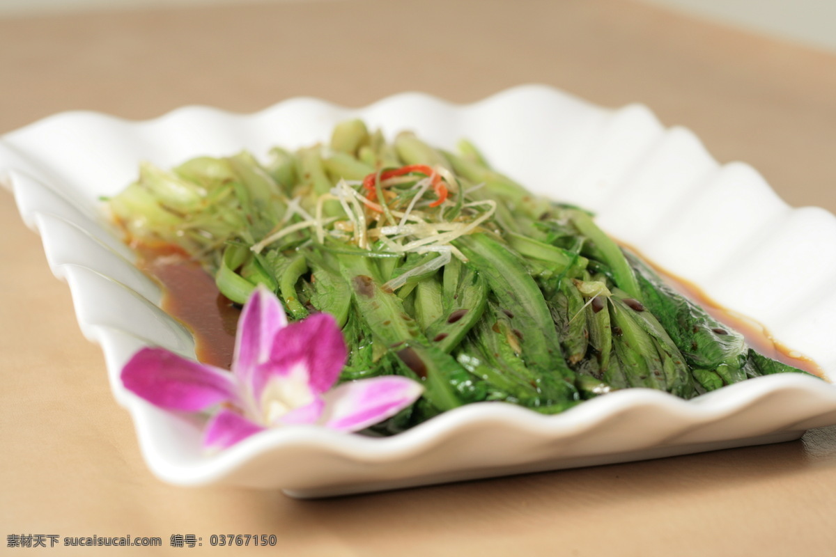 白灼油麦菜 极品 高清 菜品 传统美食 餐饮美食