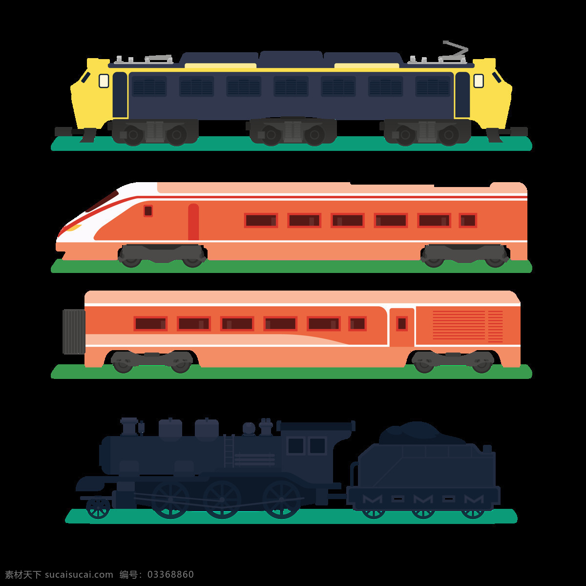 手绘 不同 时代 火车 插图 免 抠 透明 卡通火车 动车组 列车 地铁 动车海报背景 旅游旅行元素 交通工具 小火车 火车图片 高铁动车 透明素材 动车火车 动车素材 高铁素材