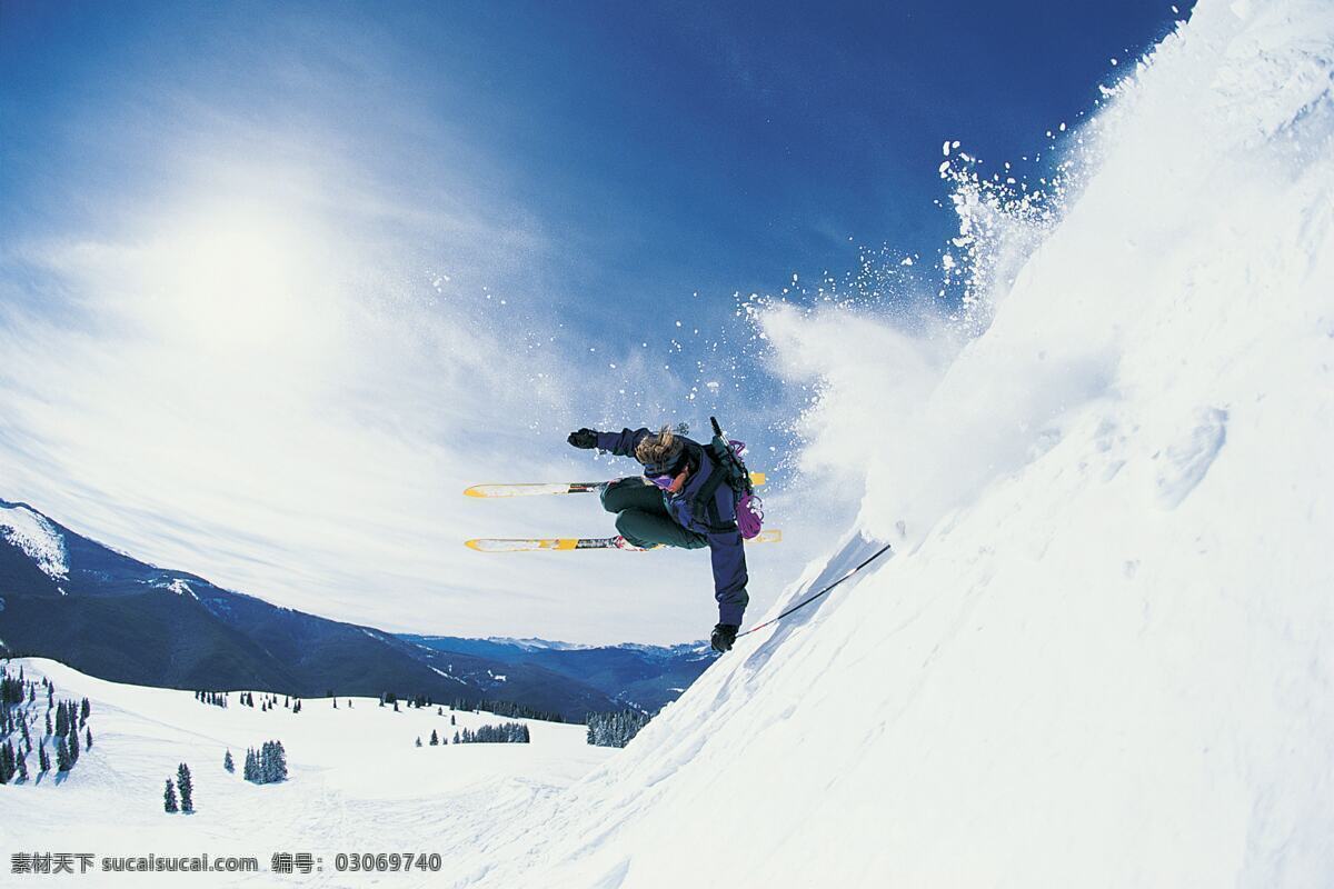 极限运动 高清 大图 刺激 冒险 滑雪 娱乐 体育项目 白色