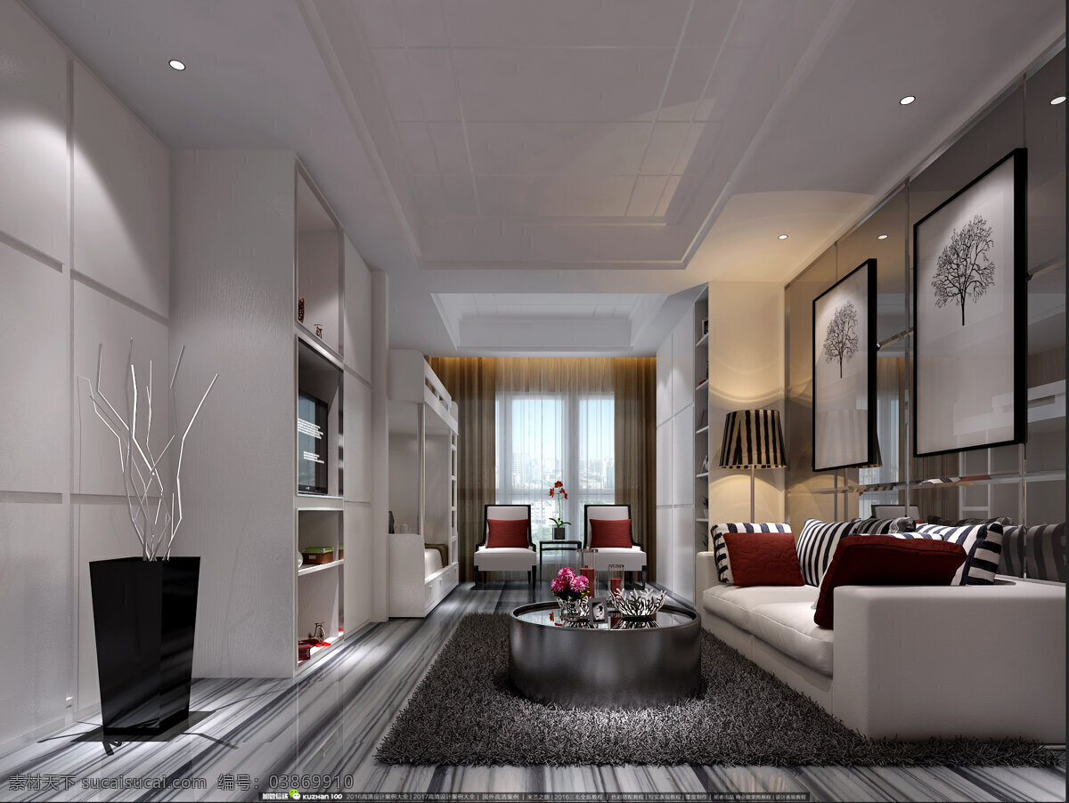 客厅效果图 客厅 现代 效果图3d 模型 简约 3d设计 室内模型