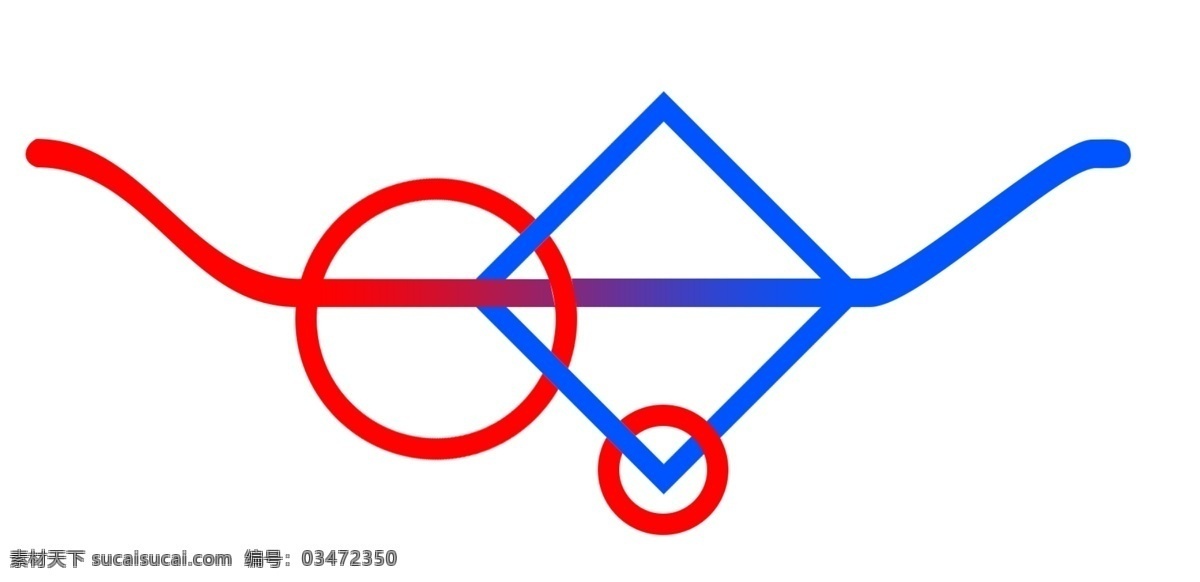双向 红 蓝色 形状 拼接 车头 红色 抽象 形状拼合素材 车轮 竞争 环环相扣 标志图标 其他图标